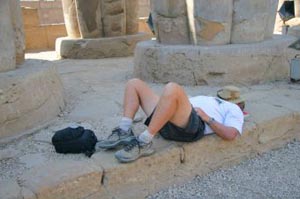 Luxor Temple Lunch Time Nap