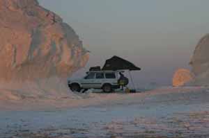 White Desert Camping
