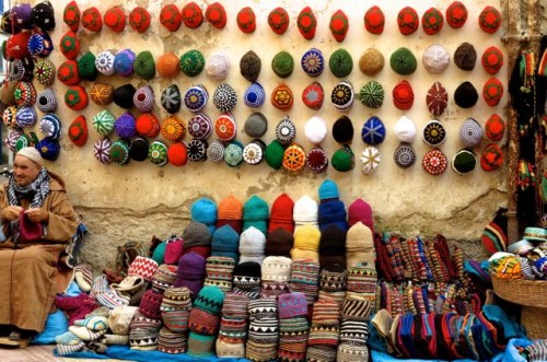 Woolen Hats Displayed