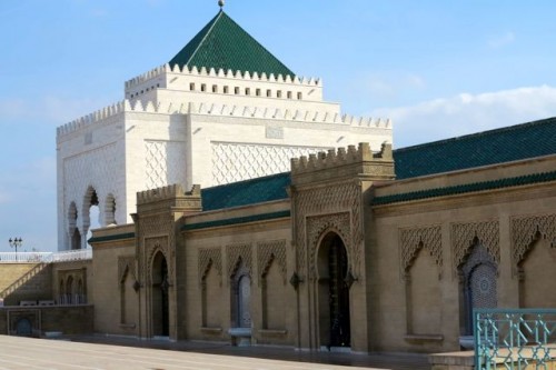 Mausoleum of Mohammed V behind Mosque